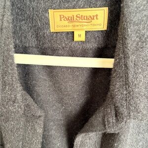 Paul Stuart Charcoal Alpaca wool shirt/jacket/overshirt